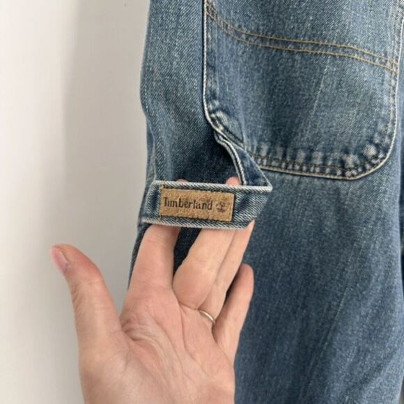 Vintage Y2K Timberland Mens Utility Baggy Loose Fit Carpenter Jeans Size 33 x 32 - Picture 8 of 15
